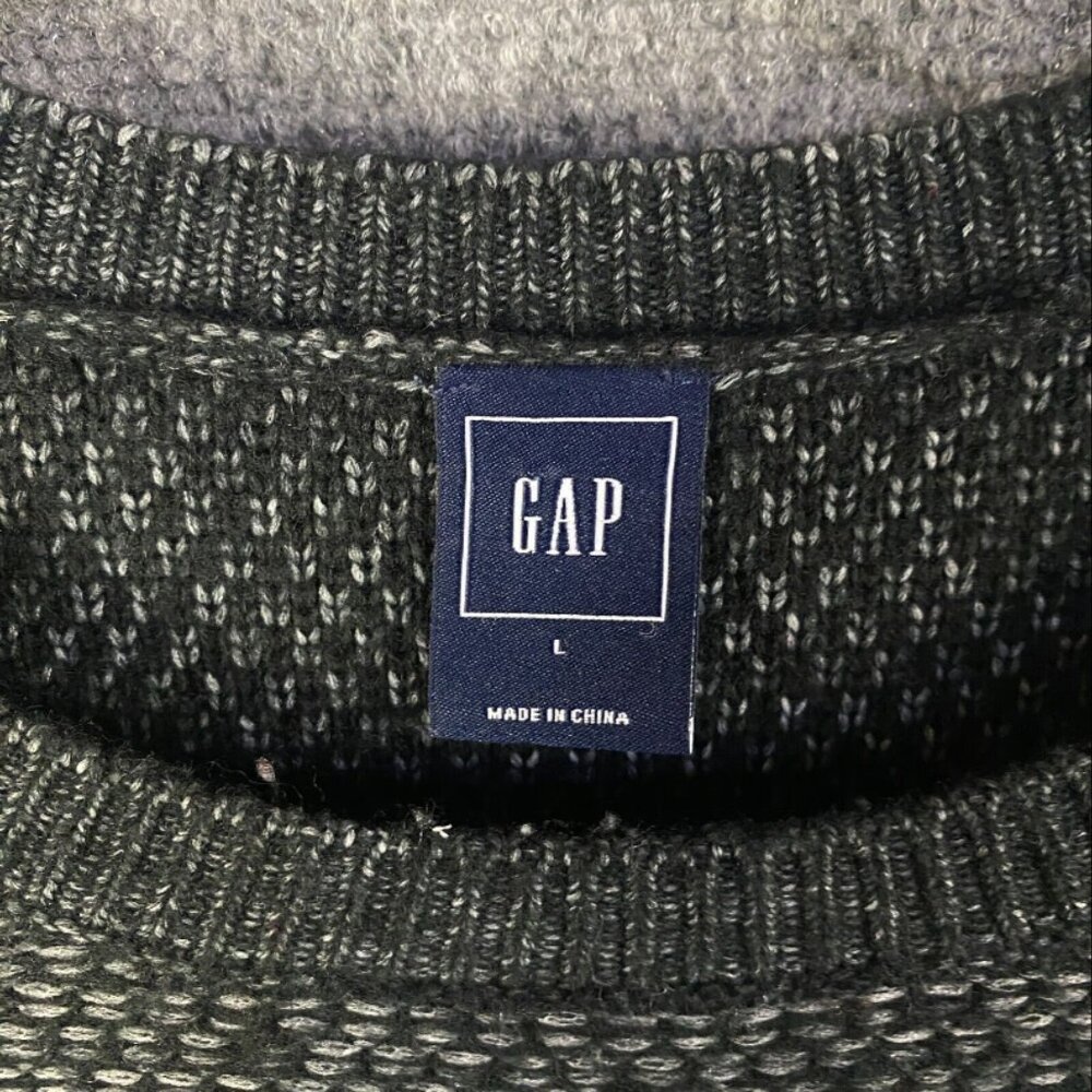 Gap Sweater Women's Large Knit Gray Pullover Acrylic Wool Blend Adults L - Picture 5 of 9